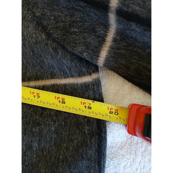 Zara Womens Short Coat XS Gray Checked Plaid Wool Blend 2 Button Front Swing - Picture 13 of 16
